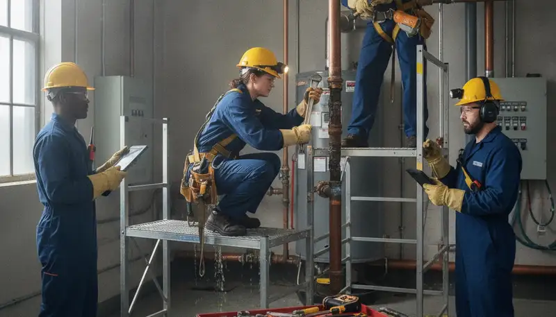 Emergency plumber repairing a leak in Charlotte, NC for fast 24/7 plumbing service