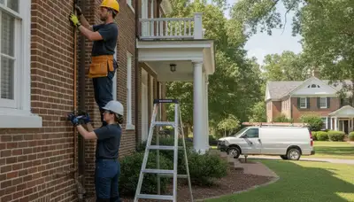 Plumber repairing a pipe in Charlotte, NC for professional plumbing repair service