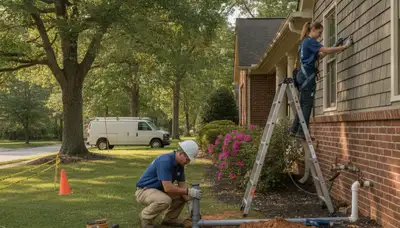 Plumbing repair technician serving Charlotte, NC for leak and pipe repair services