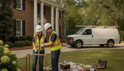 Plumber repairing a pipe in Charlotte, NC for plumbing repair service