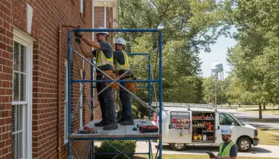 Charlotte NC plumbing repair service technician handling residential pipe repair for a local customer