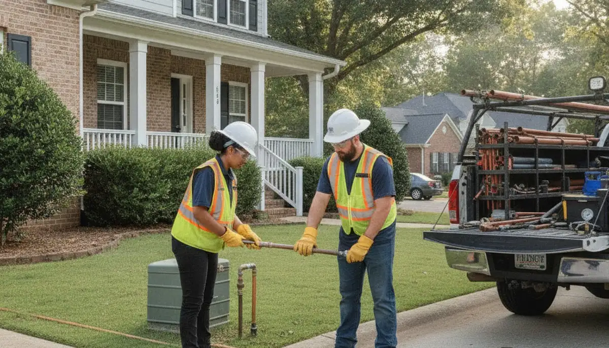 Plumbing repair technician serving Charlotte, NC for leak detection and pipe repair services