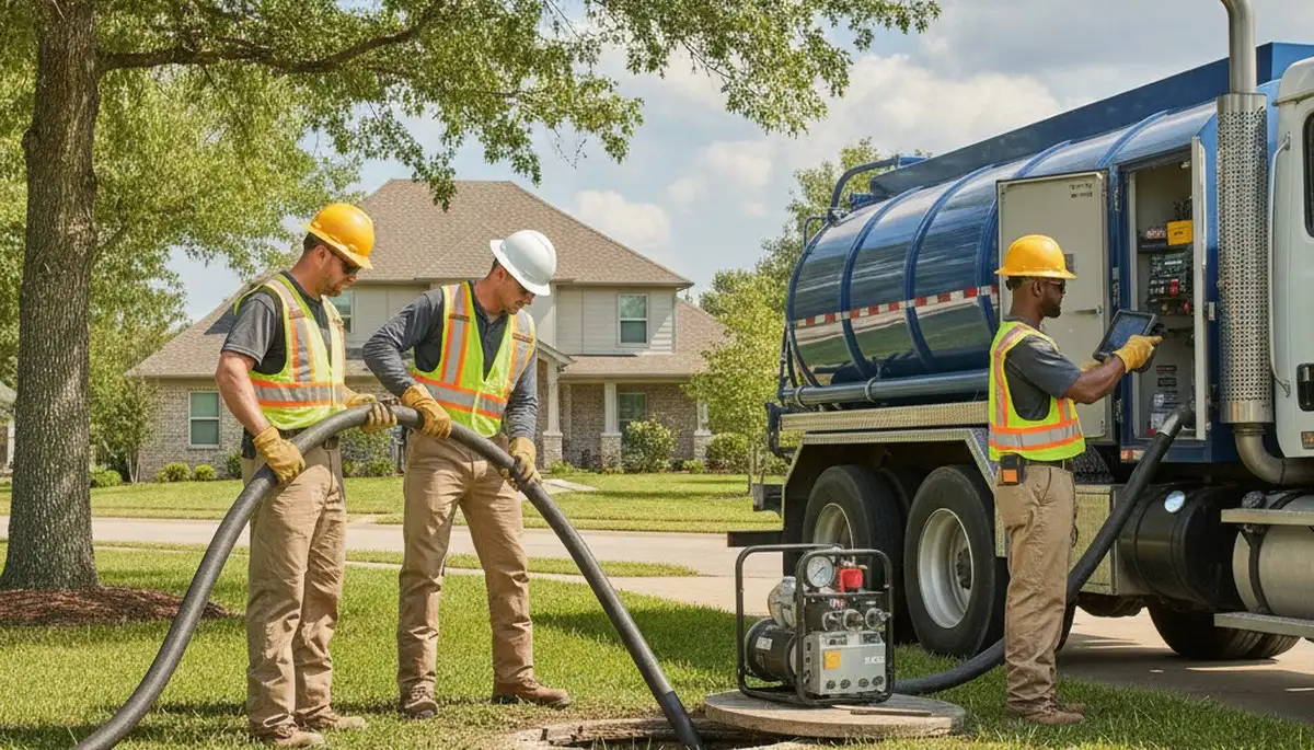 Septic tank cleaning service in Charlotte, NC for residential plumbing maintenance